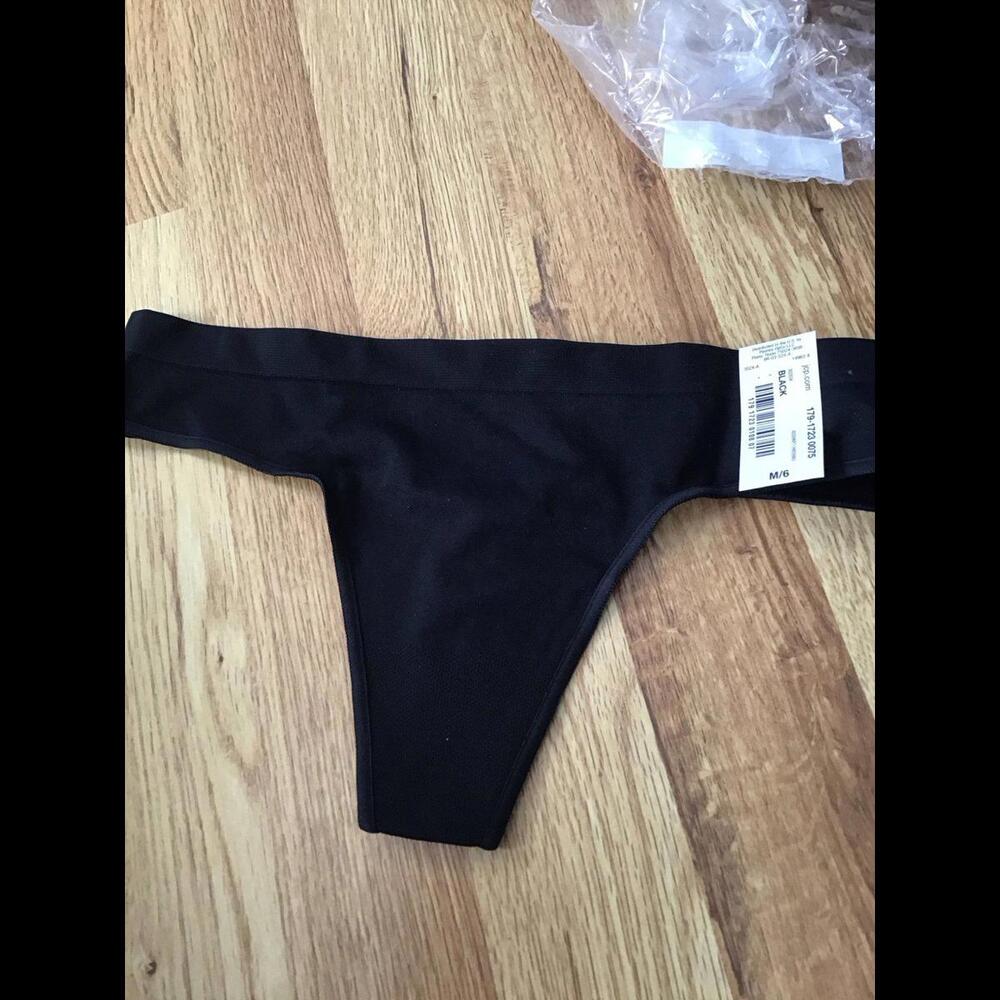 Ambrielle womens black panties, thong, new, jcpenny, medium